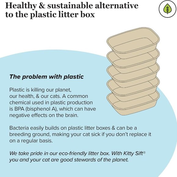 Disposable Cat Litter Box Large 6-Pack Eco-Friendly Water Resistant Cardboard - Picture 7 of 11